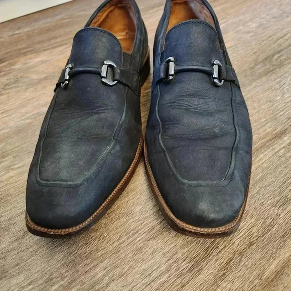 Johnston & Murphy Everett Black Suede Bit Loafers Dress Shoes Men Size 13 - Picture 5 of 8